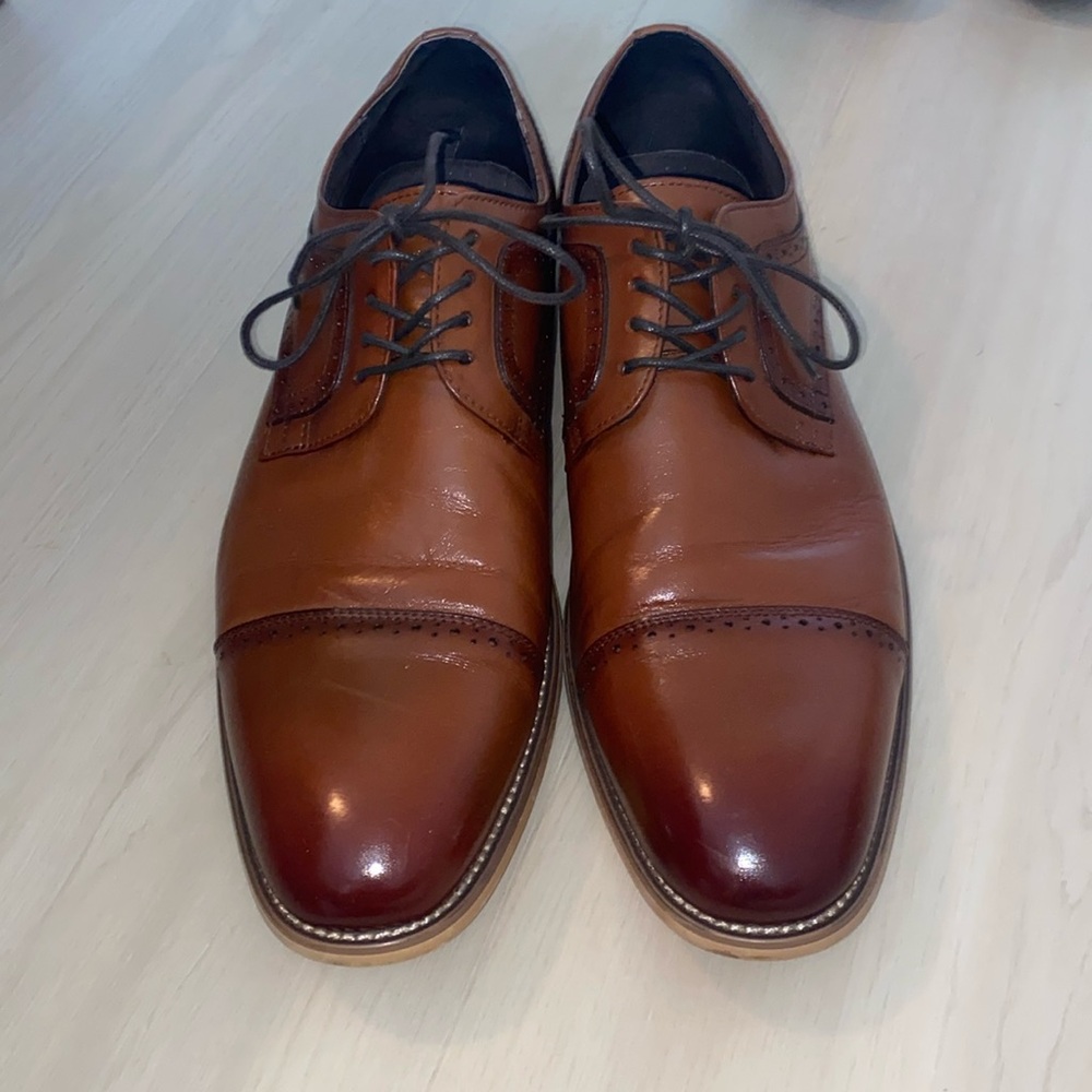 Stacy Adams Memory Foam Medium Brown 10.5 Dress Shoe